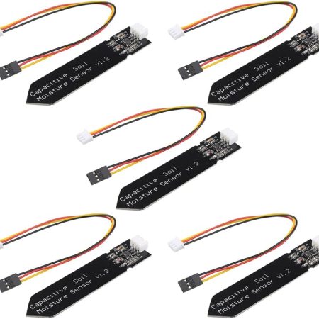 5PCS Capacitive Analog Soil Moisture Sensor Module 3.3~5.5V Corrosion Resistant Humidity Detection Sensors DIY Electronic for Arduino for Raspberry Pi