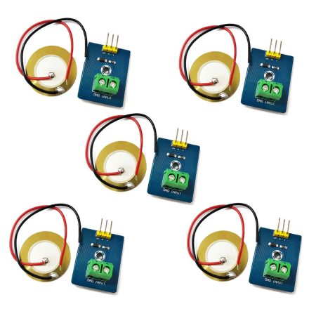 5pcs Piezoelectric Sensor Analog Ceramic Vibration Sensor Module Piezoelectricity for Arduino DIY KIT