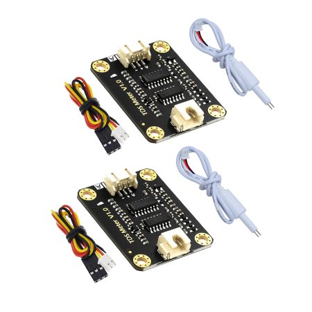 2PCS TDS Sensor Water Conductivity Meter, 0-1000ppm Analog Output Sensor Module with Waterproof Probe, Compatible with Arduino for Hydroponics, Labs, Water Quality Testing EK2169