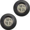 Mini Hygrometer Thermometer Digital Humidity Meter Indoor/Outdoor Humidity Monitor Reptile Thermometer for Greenhouse Garden Cellar Fahrenheit(℉)/ Celsius(℃) 2 Pack