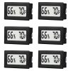 6 Pack Mini Small Digital Hygrometer Thermometer Indoor Temperature and Humidity Meter Gauge with Temp Humidity Sensor Monitor Fahrenheit (℉) for Jars,Home,Room