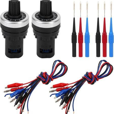 2PCS Analog Sensor Tester Automotive Sensor Simulator Tester – Vehicle Circuit Diagnose Tool, Adjustable Resistor Signal Generator, Premium Durable and Wear-Resistant Material Repair Set